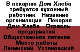 В пекарню Дом Хлеба требуется кухонный работник › Название организации ­ Пекарня Дом Хлеба › Отрасль предприятия ­ Общественное питание › Место работы ­ Ленинский, Устиновский › Минимальный оклад ­ 18 000 › Максимальный оклад ­ 20 000 - Удмуртская респ., Ижевск г. Работа » Вакансии   . Удмуртская респ.